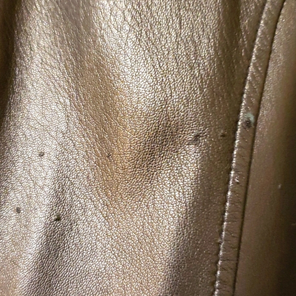 Black leather coat by Danier - Picture 7 of 9